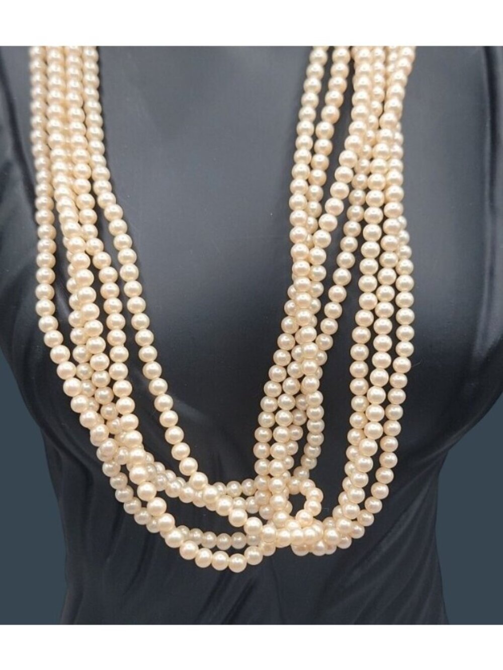 Rare Vtg Mikoshi by Danecraft Multi-strand Princesse Style Pearls Original Box - Picture 7 of 15